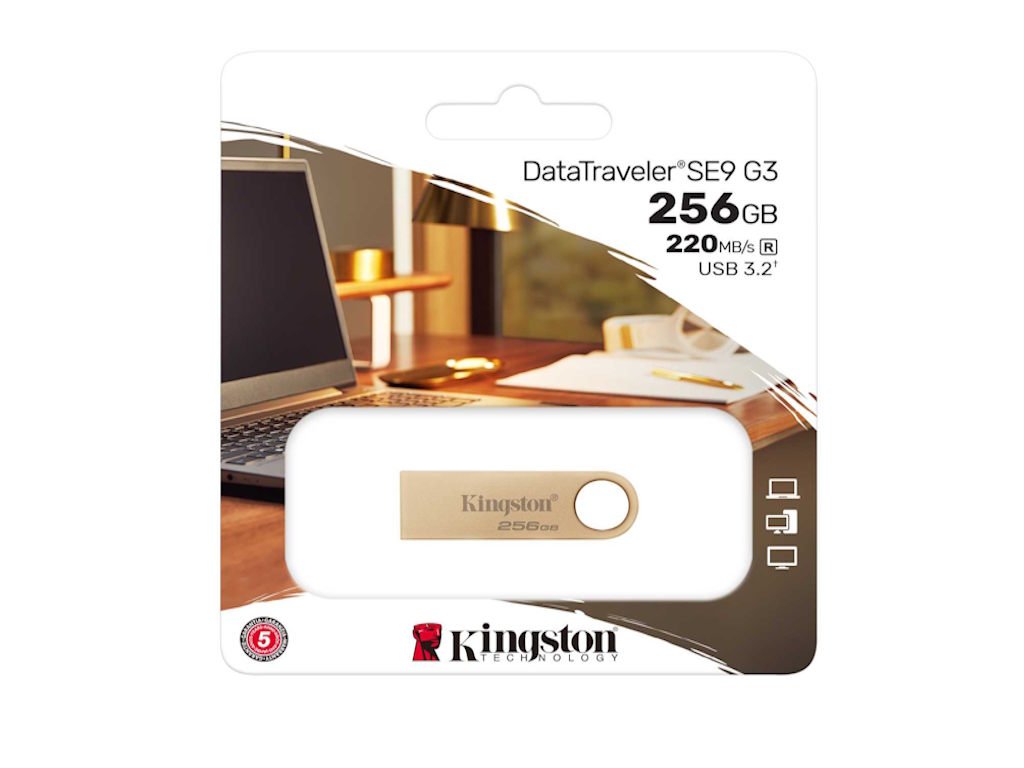 USB memorija KINGSTON DTSE9G3/256GB/DataTraveler/3.2/zlatna - Slika 3
